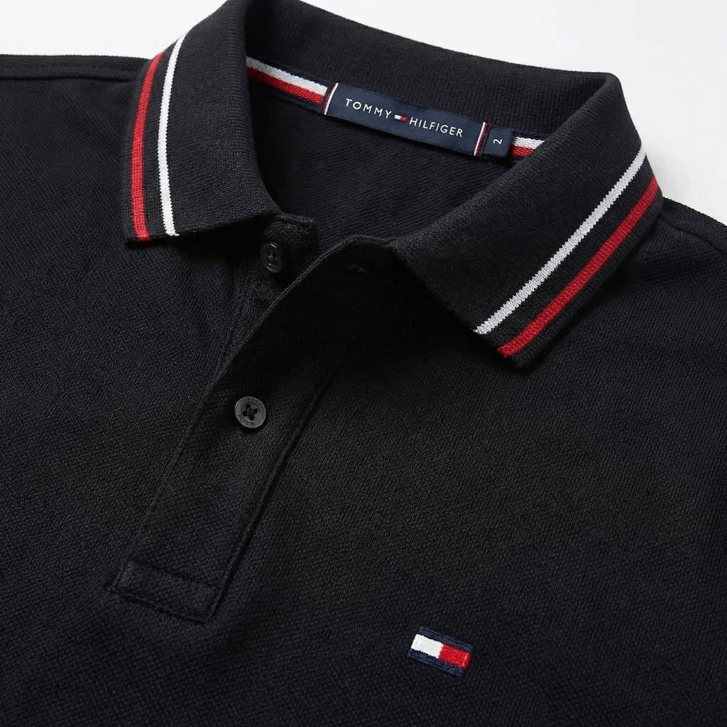 POLO TOMMY NEGRO IMPORTADO
