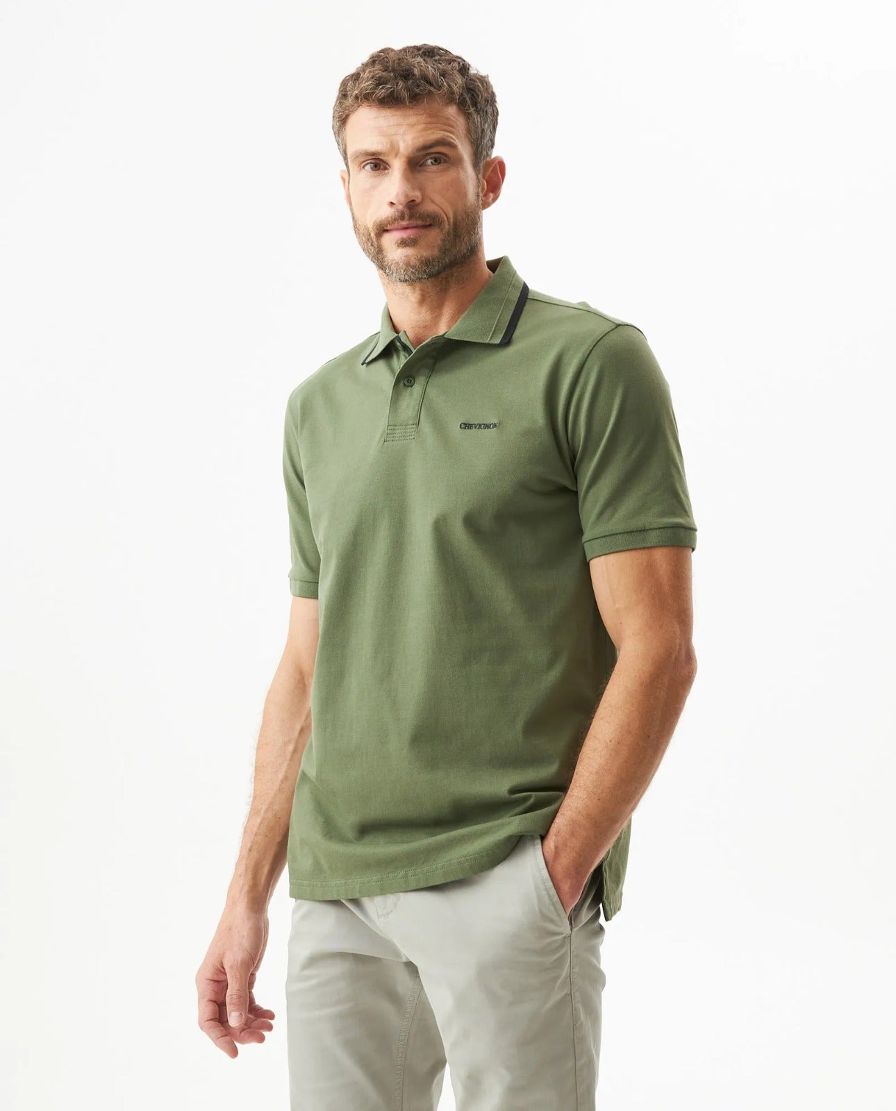 Camiseta Tipo Polo Chevignon para Hombre Verde