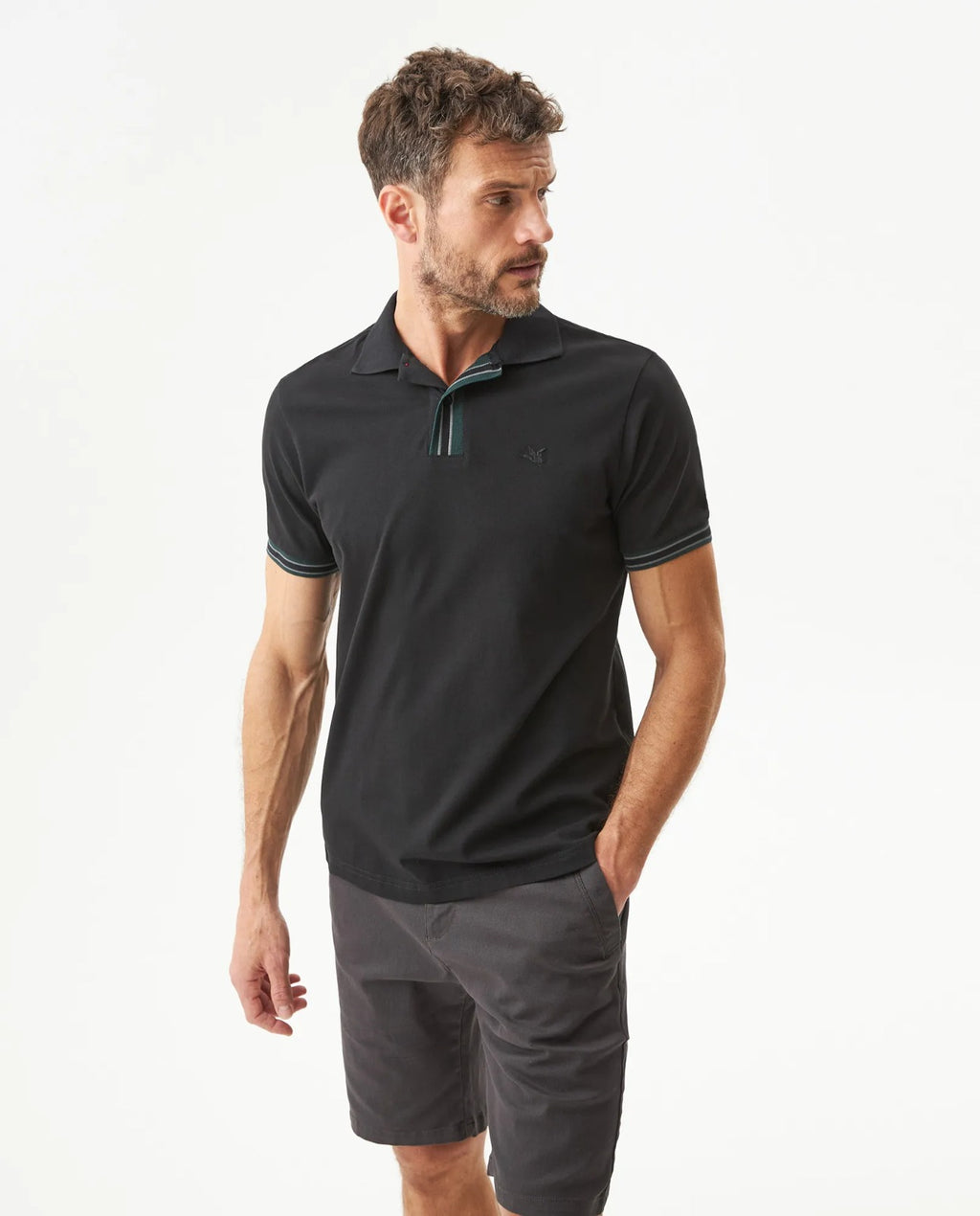 Camiseta Tipo Polo Chevignon para Hombre Negro
